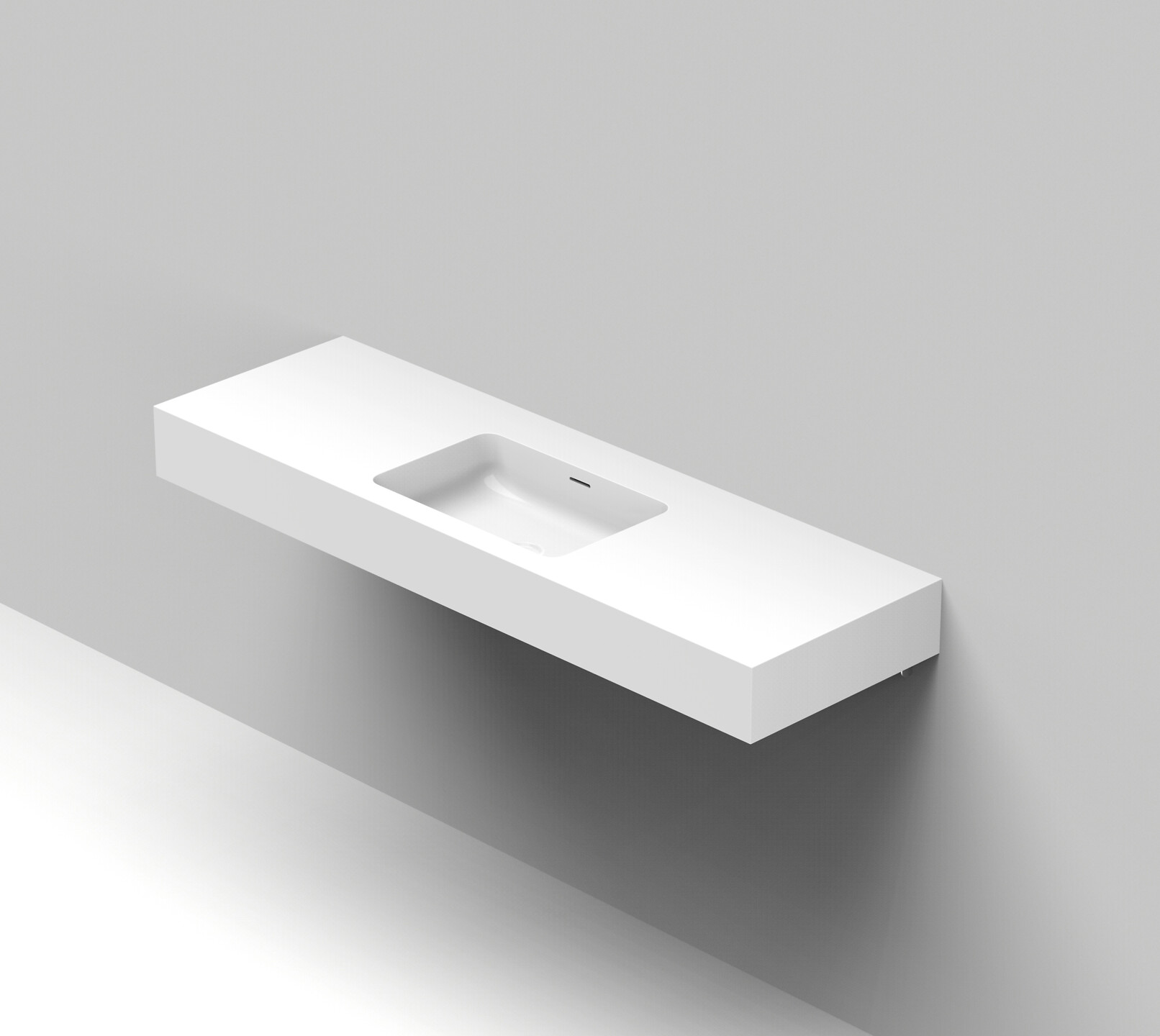 Balteco Standard made to measure washbasin countertop 140,1-160X50X15 ...