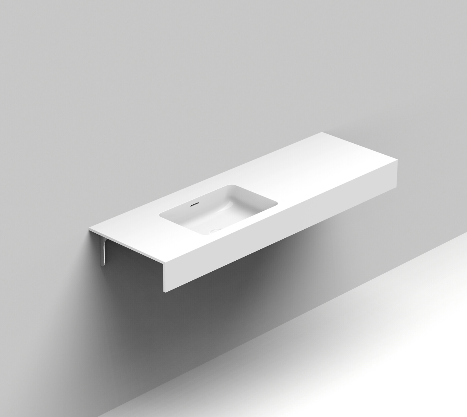 Balteco Standard made to measure washbasin countertop 140,1-160X50X15 ...