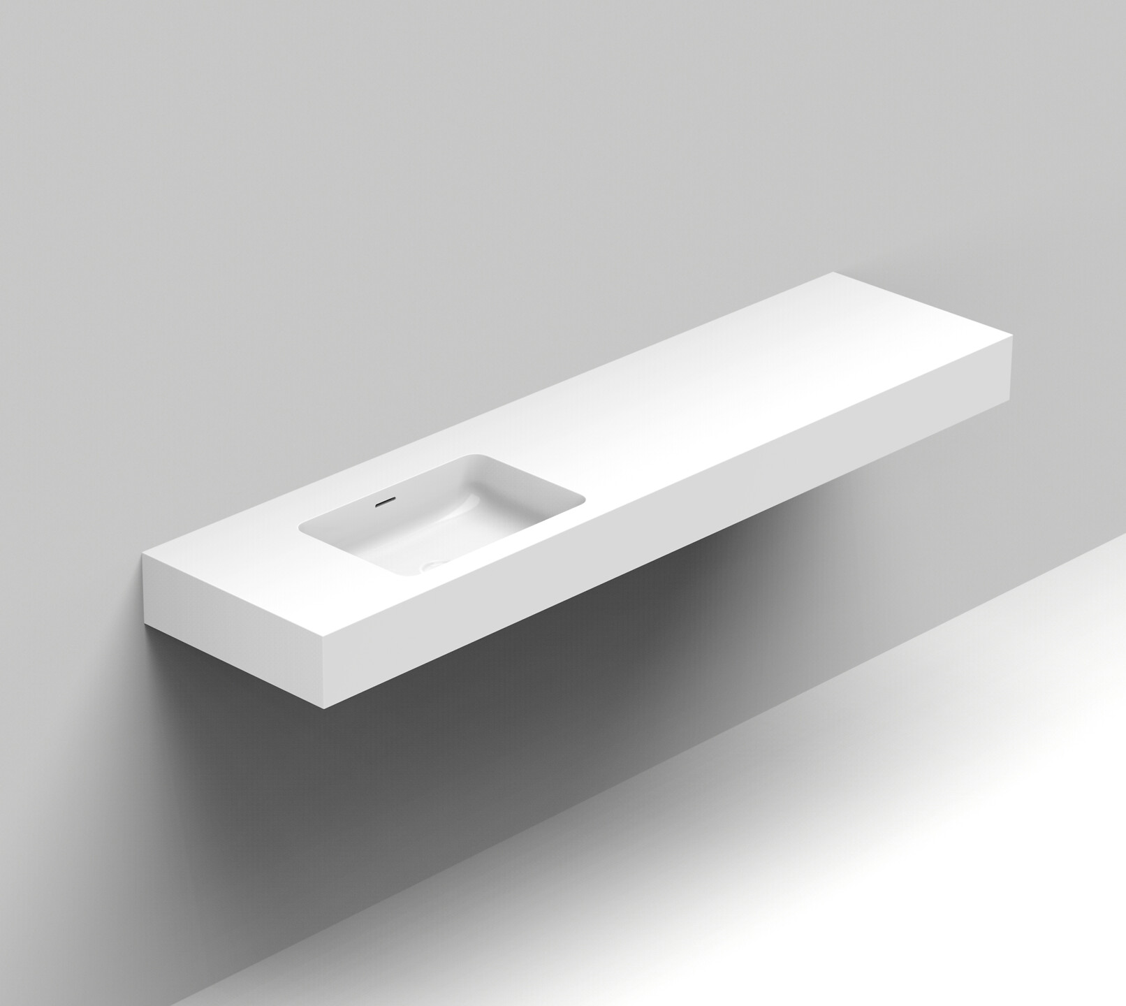 Balteco Standard made to measure washbasin countertop 180,1-200X50X15 ...