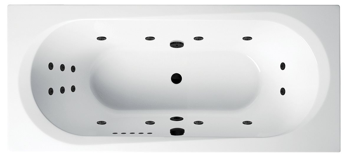 Balteco Stilo Slimline Hydro Black poreamme 179x80x67 cm valkoinen akryyli kulma-asennus