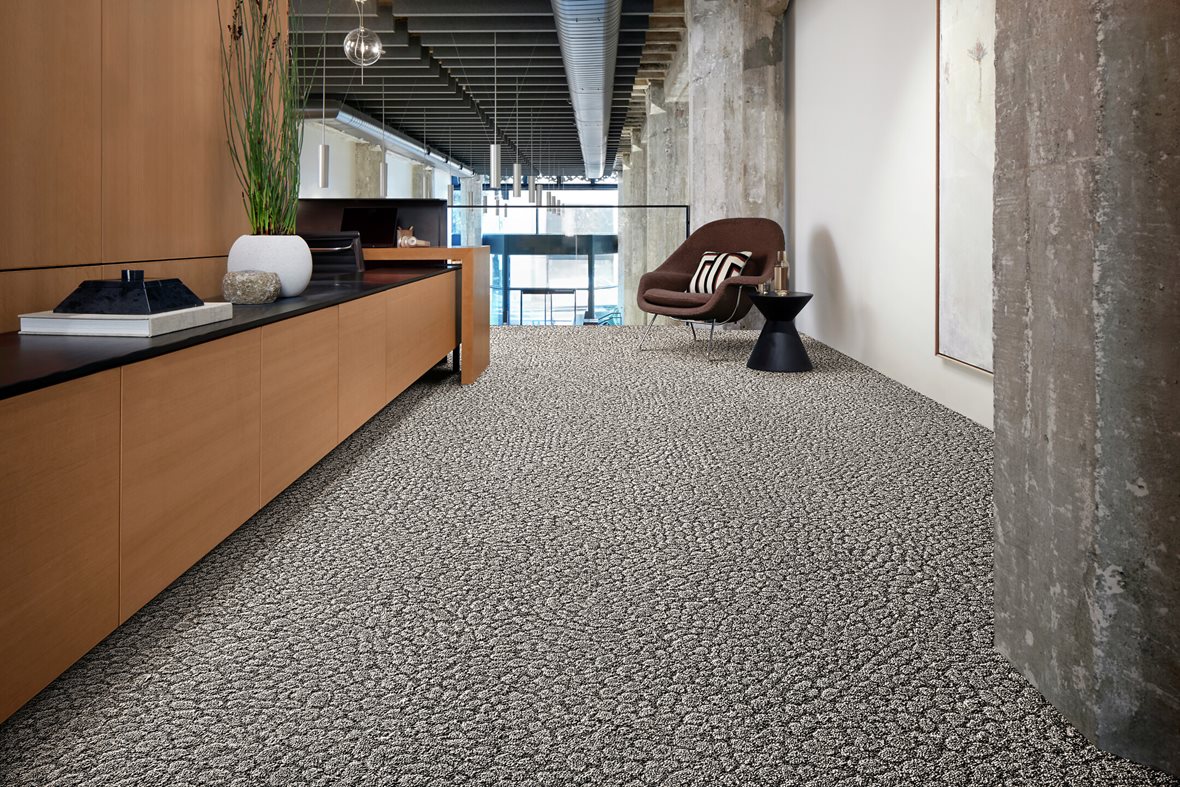 Vastaanotto- ja odotustilat, Klassinen, Interface Etched & Threaded Collection, Interface Etched & Threaded E611 tekstiililaatta 600R002 Quartz 50x50