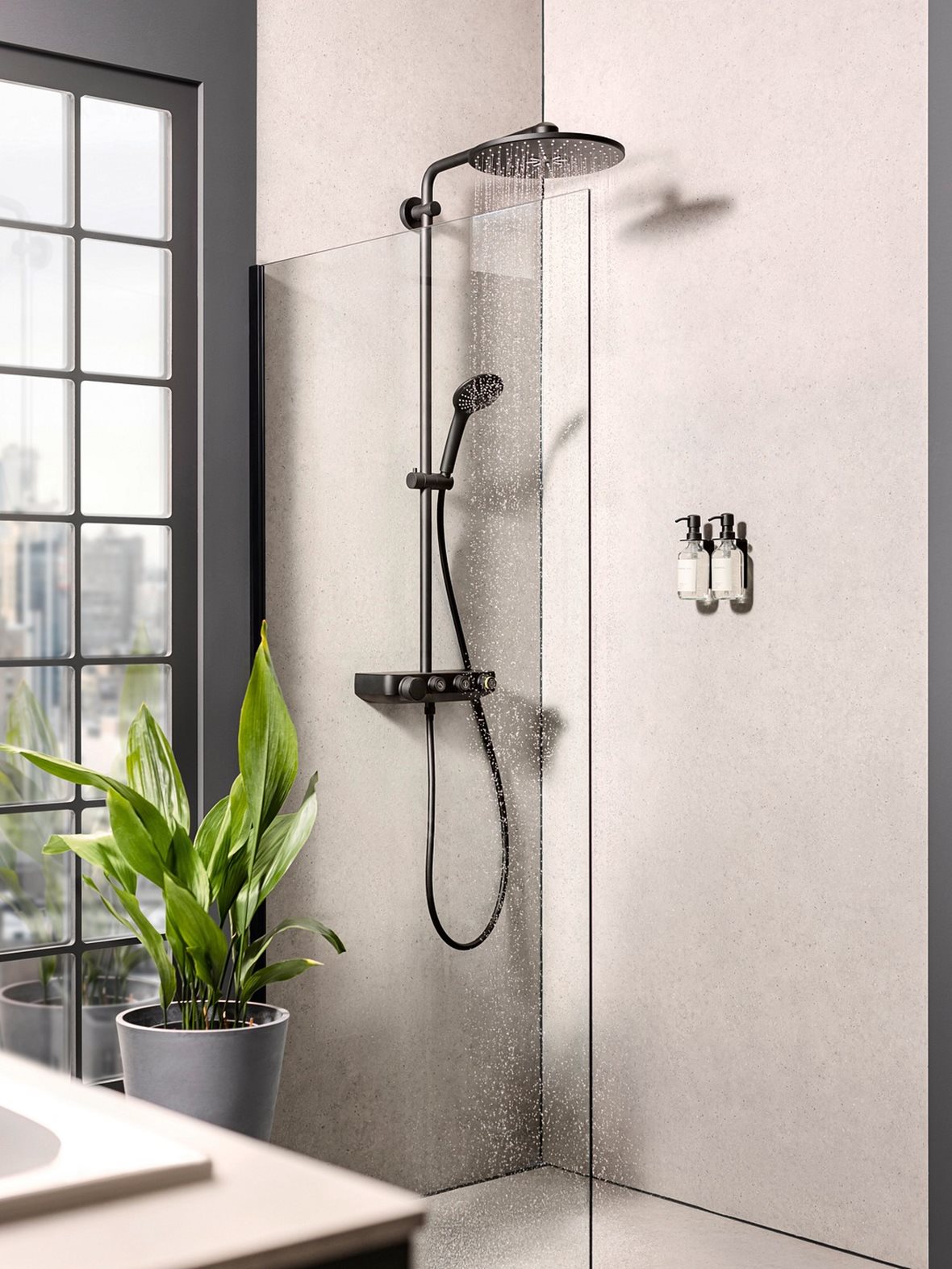 GROHE Euphoria, GROHE Euphoria SmartControl System 310 Duo sadesuihkusetti 2 suihkumuotoa Phantom black