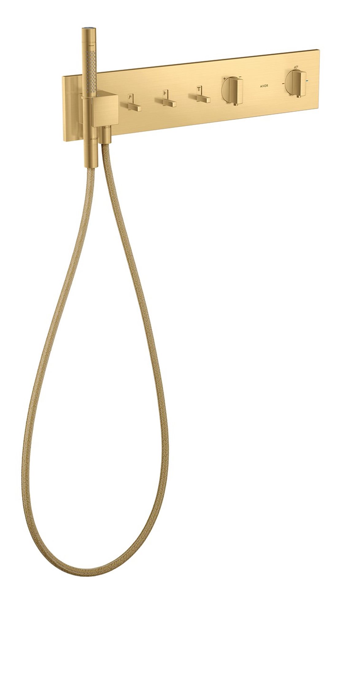 AXOR ShowerComposition 470/110 pintaosa termostaattihanalle harjattu kultaoptiikka 3 toimintoa