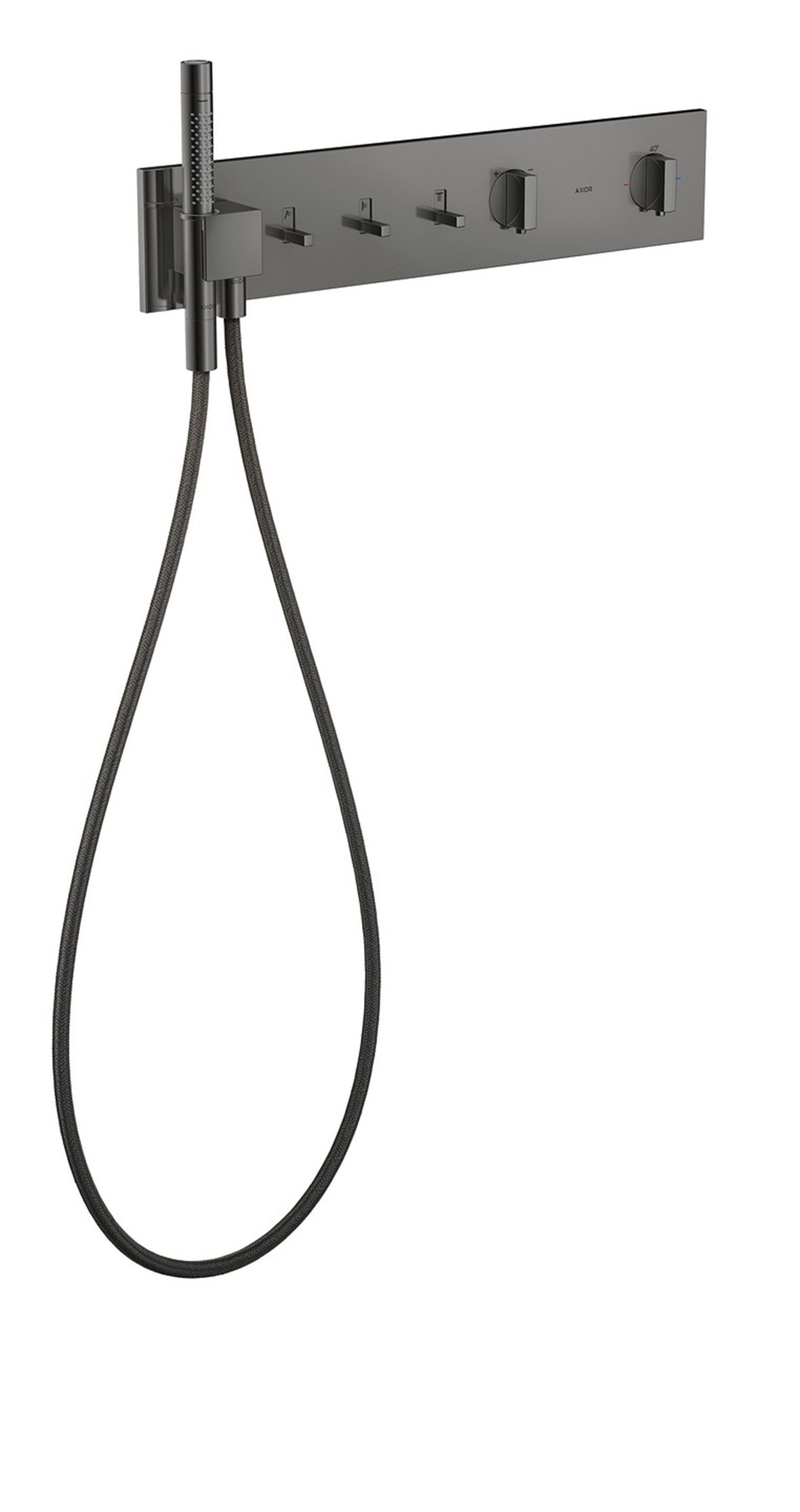 AXOR ShowerComposition 470/110 pintaosa termostaattihanalle kiillotettu musta kromi 3 toimintoa