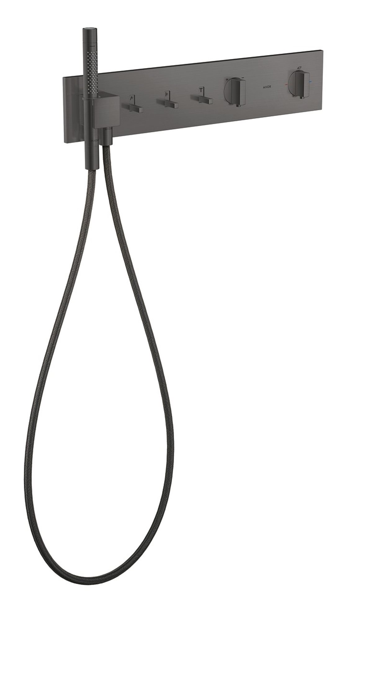 AXOR ShowerComposition 470/110 pintaosa termostaattihanalle harjattu musta kromi 3 toimintoa