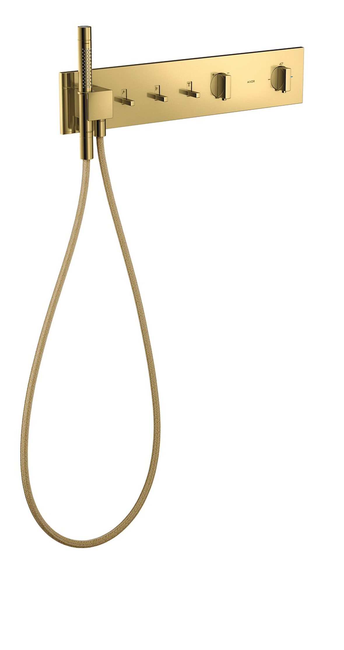 AXOR ShowerComposition 470/110 pintaosa termostaattihanalle kiillotettu kulta 3 toimintoa