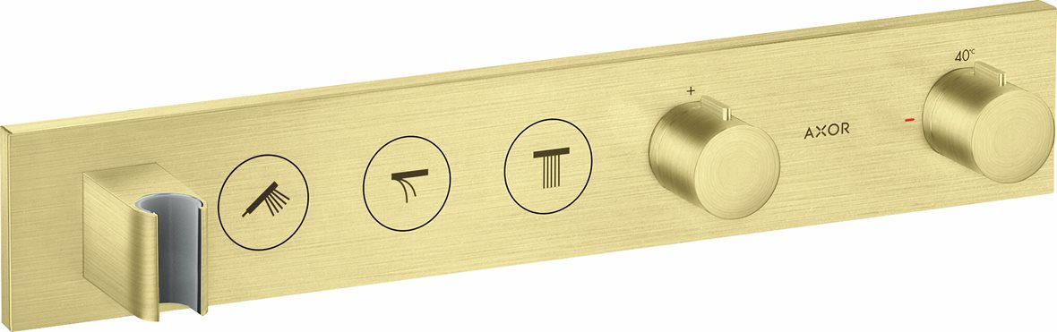 AXOR ShowerSolutions 530/90 pintaosa termostaattihanalle harjattu messinki 3 toimintoa
