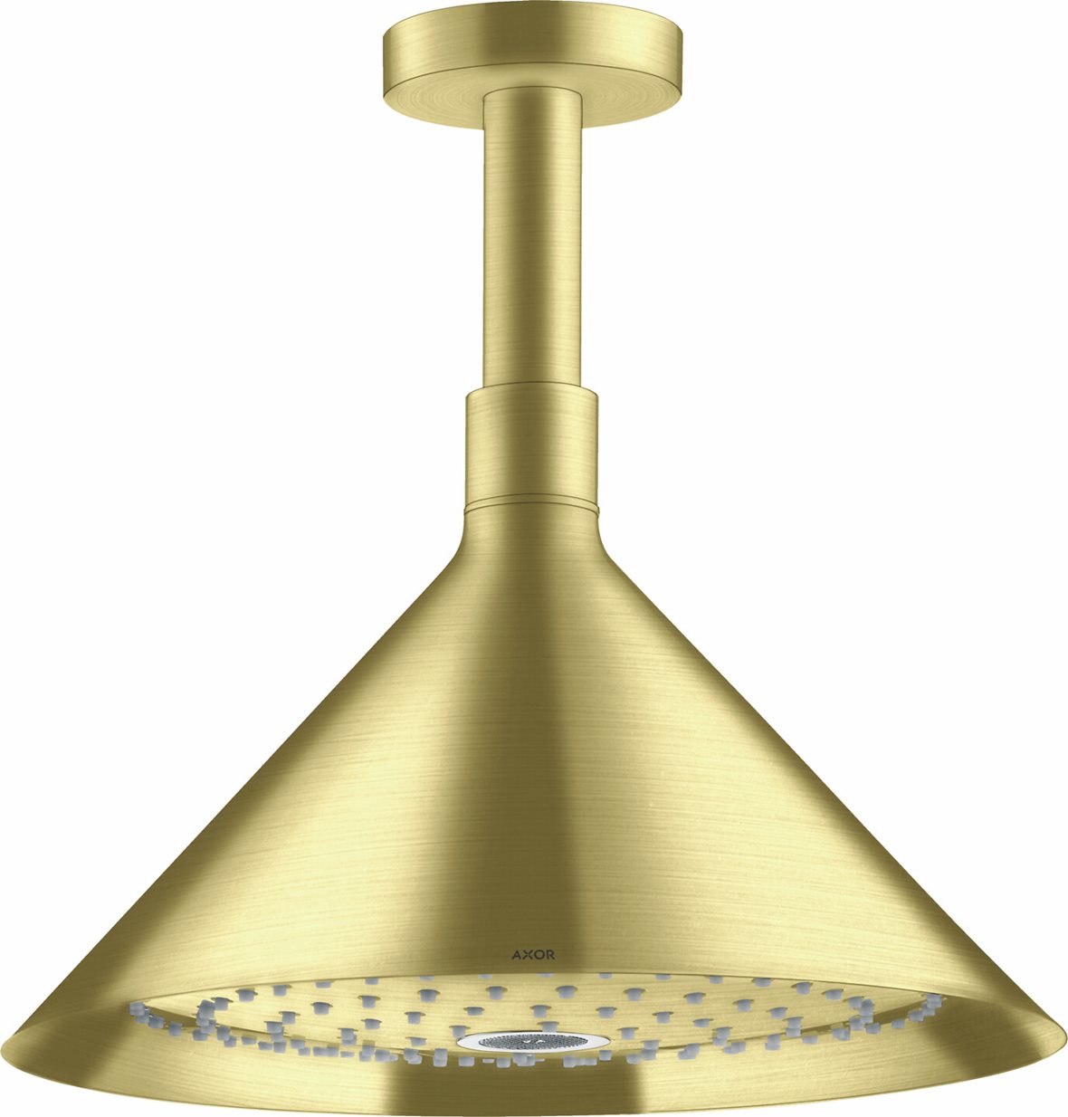 AXOR Front 240 yläsuihku kattoon 2 suihkumuotoa harjattu messinki