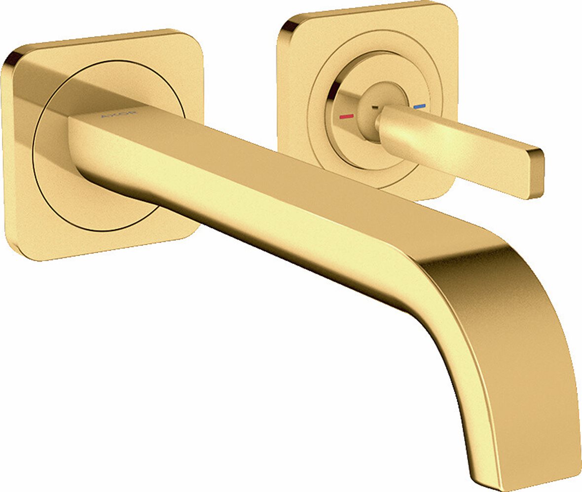 AXOR Citterio E pintaosa pesuallashanalle seinään 22,1 cm kiillotettu kultaoptiikka sisältää sulkeutumattoman pohjaventtiilin