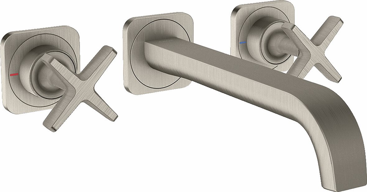 AXOR Citterio E pintaosa kaksiote pesuallashanalle seinään 22 cm RST sisältää sulkeutumattoman pohjaventtiilin