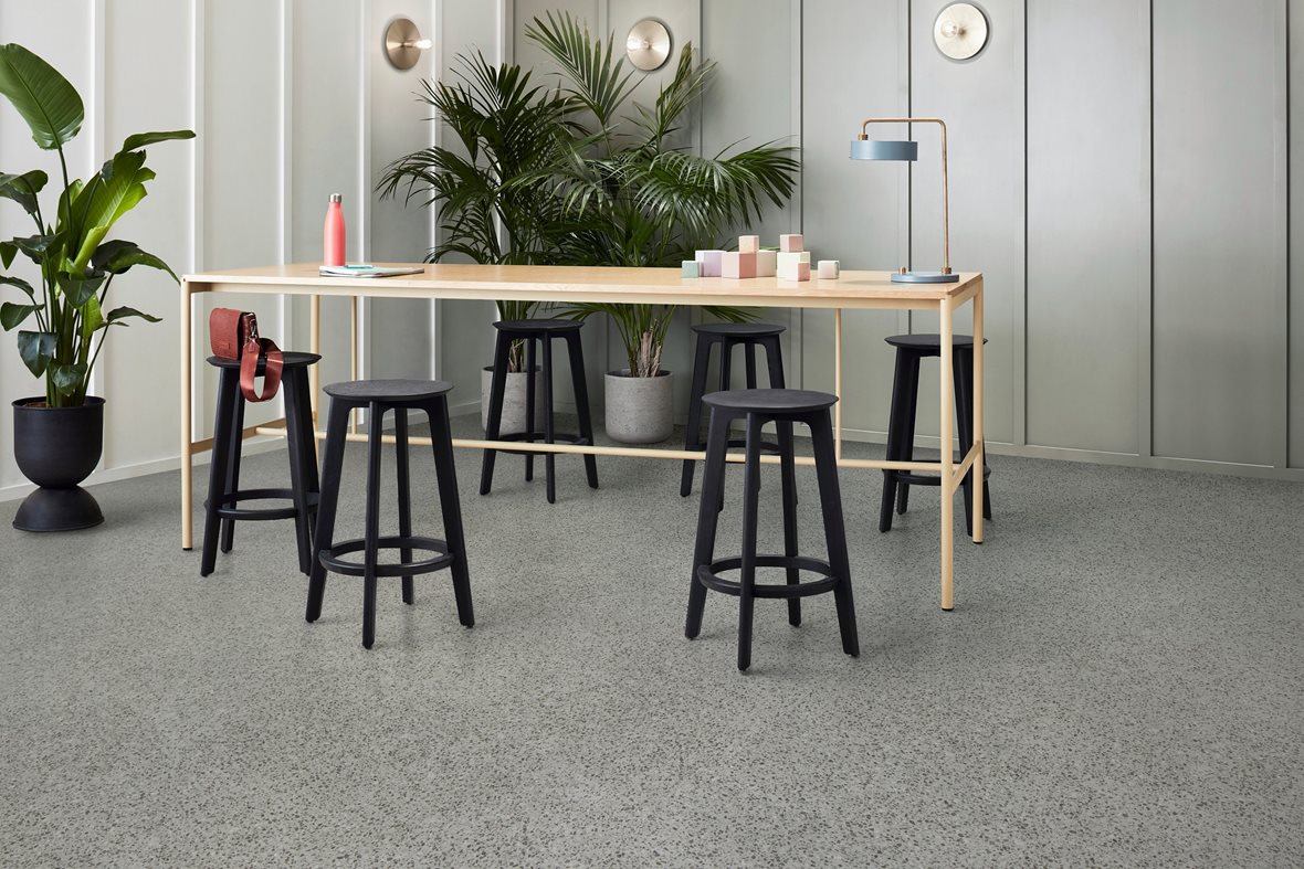 Taukotilat ja -keittiöt, Klassinen, Interface In The Mix, Interface In The Mix vinyylilaatta A03906 Cavern 50X50 cm