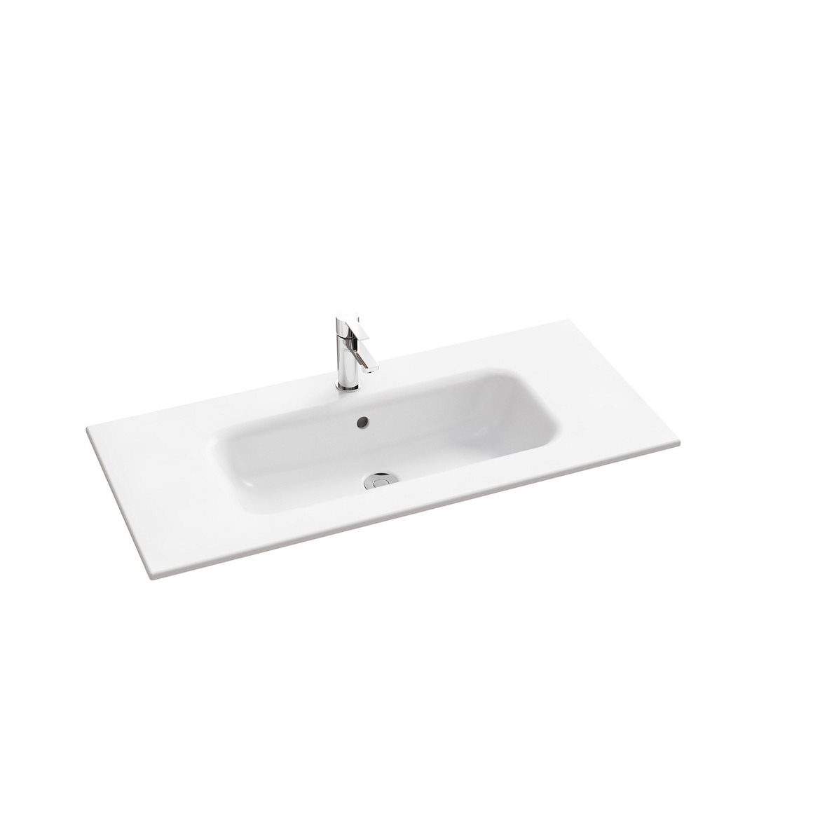 Dansani Luna Delicate kalusteallas 101X46X1,3 cm kiiltävä valkoinen posliini kiiltävä vaalea valkoinen