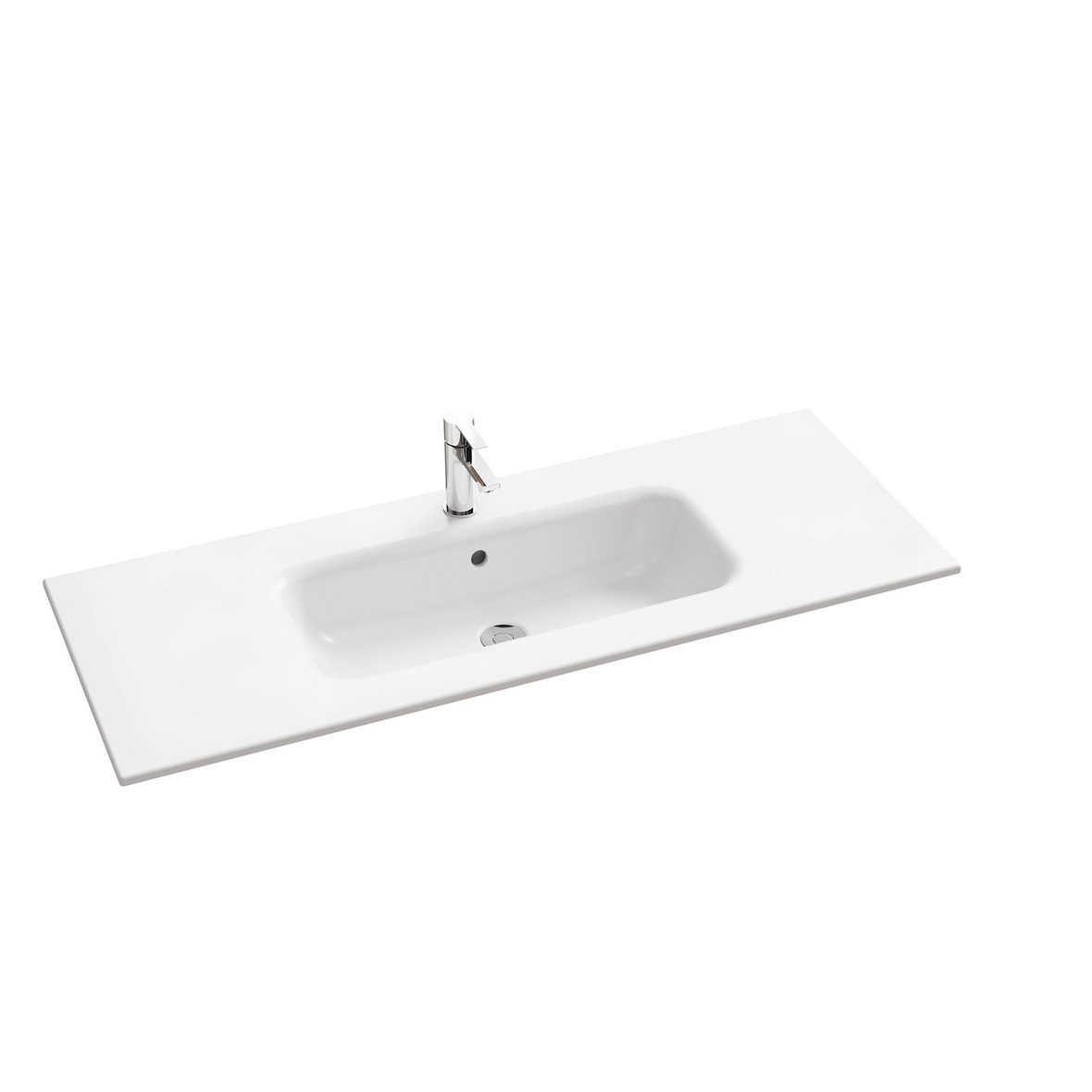 Dansani Luna Delicate kalusteallas 121X46X1,3 cm kiiltävä valkoinen posliini kiiltävä vaalea valkoinen