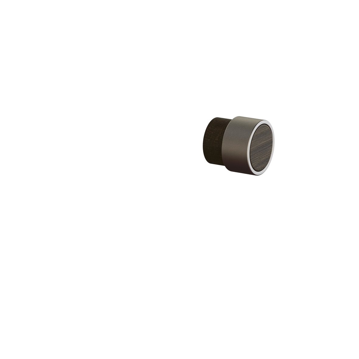 Dansani Calidris Halo kalustevedin 2,6x2,6x2,5 cm pähkinäpuu/harjattu inox