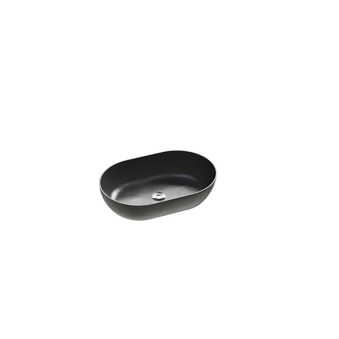 Dansani Calidris pesuallas tason päälle 54X36X12 cm pirate black posliini matta musta