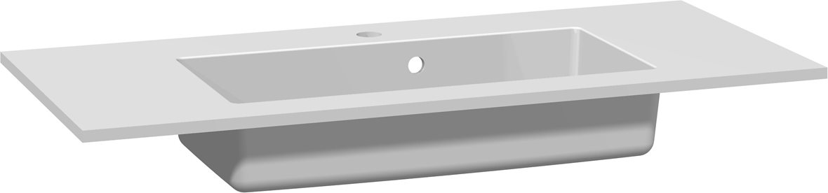 Dansani Luna Minore kalusteallas 100,2X45,5X1,5 cm mattavalkoinen solid surface valkoinen