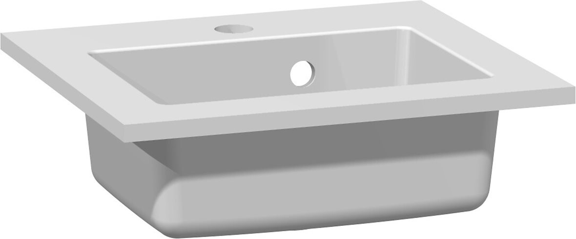 Dansani Luna Mini Minore kalusteallas 40,2X36X1,5 cm mattavalkoinen solid surface valkoinen