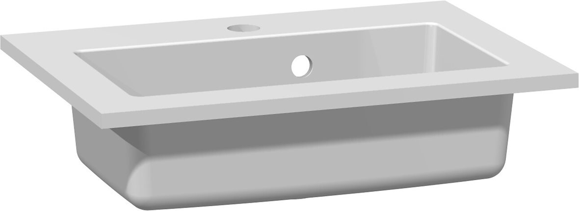 Dansani Luna Mini Minore kalusteallas 50,2X36X1,5 cm mattavalkoinen solid surface valkoinen