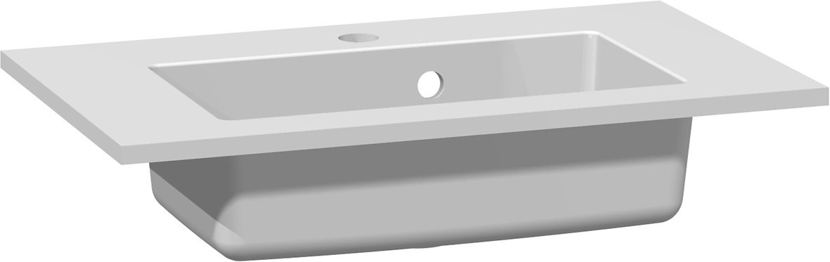 Dansani Luna Mini Minore kalusteallas 60,2X36X1,5 cm mattavalkoinen solid surface valkoinen