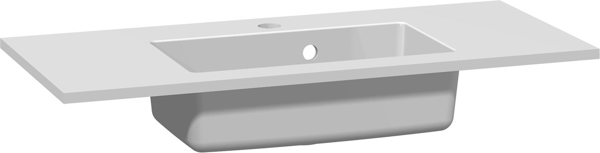 Dansani Luna Mini Minore kalusteallas 80,2X36X1,5 cm mattavalkoinen solid surface valkoinen