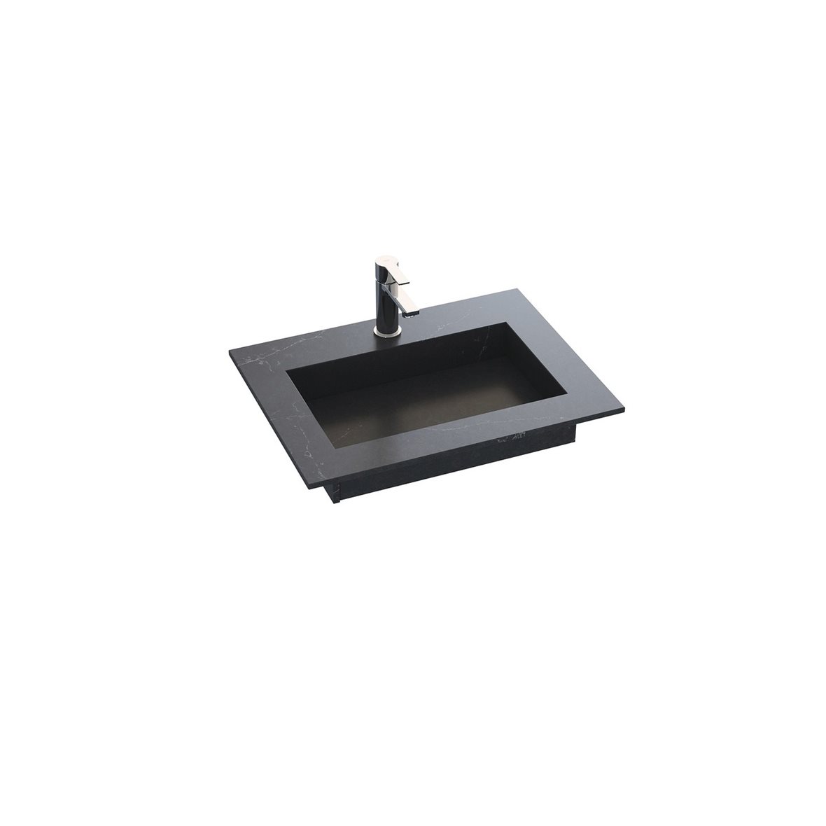 Dansani Luna Angular mittatilaus kalusteallas 60-79X45,5X1,2 cm Charcoal Soapstone silestone matta tumma harmaa