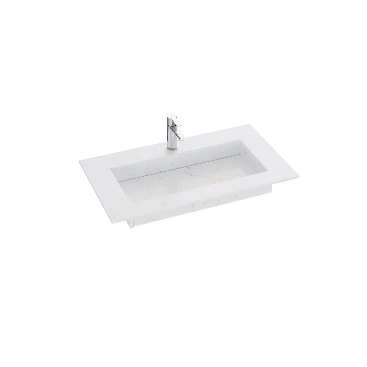 Dansani Luna Angular mittatilaus kalusteallas 80-99X45,5X1,2 cm Eternal Statuario silestone matta vaalea valkoinen