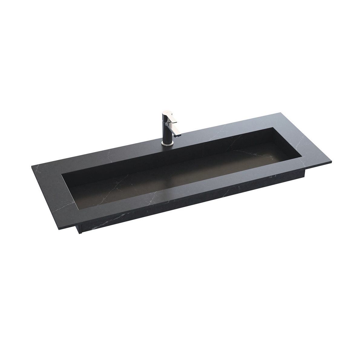 Dansani Luna Angular kalusteallas 120,5X45,5X1,2 cm Charcoal Soapstone silestone matta tumma harmaa