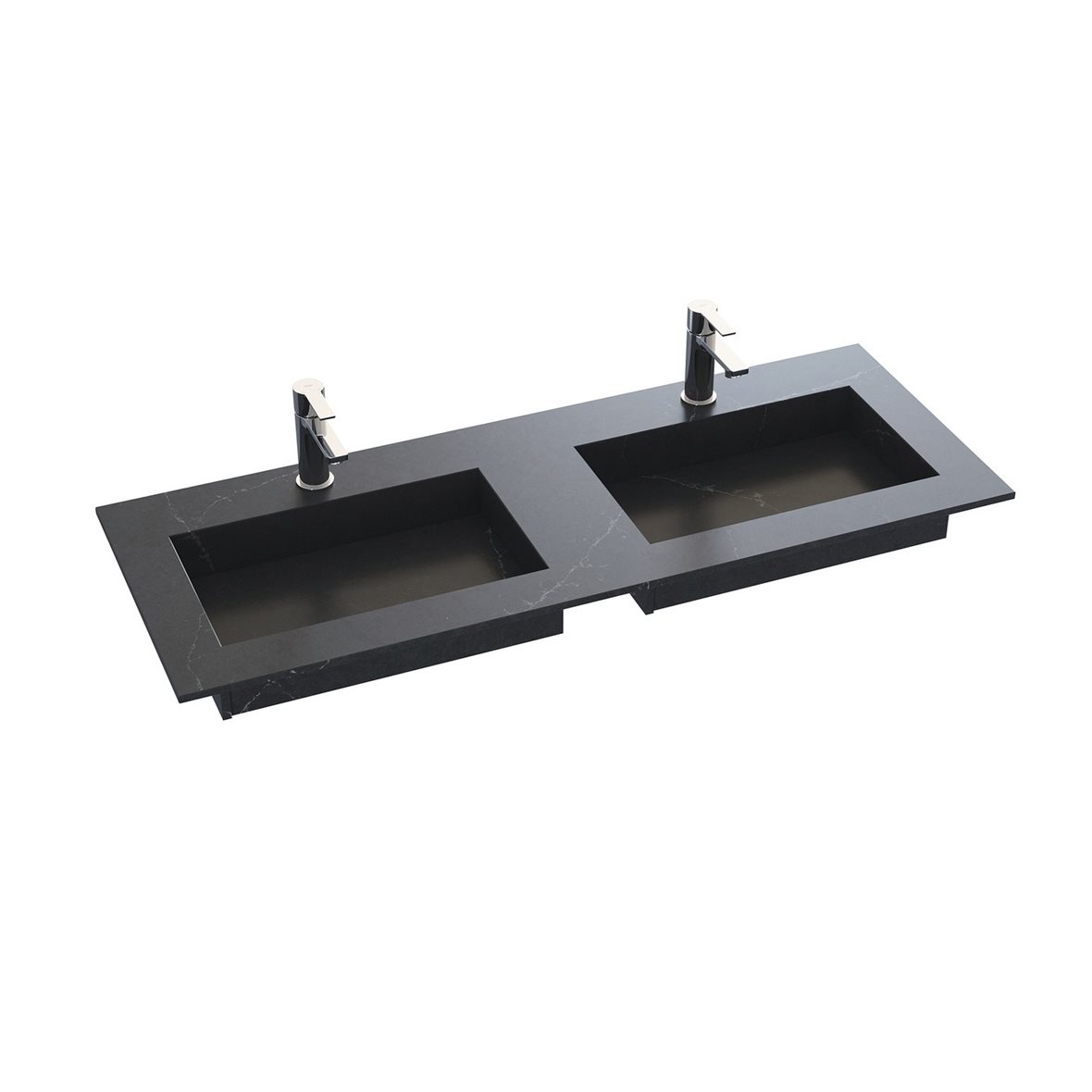 Dansani Luna Angular kalusteallas 120,5X45,5X1,2 cm Charcoal Soapstone silestone kaksoisallas matta tumma harmaa