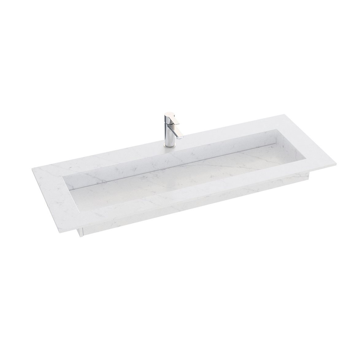 Dansani Luna Angular mittatilaus kalusteallas 120-139X45,5X1,2 cm Eternal Statuario silestone matta vaalea valkoinen