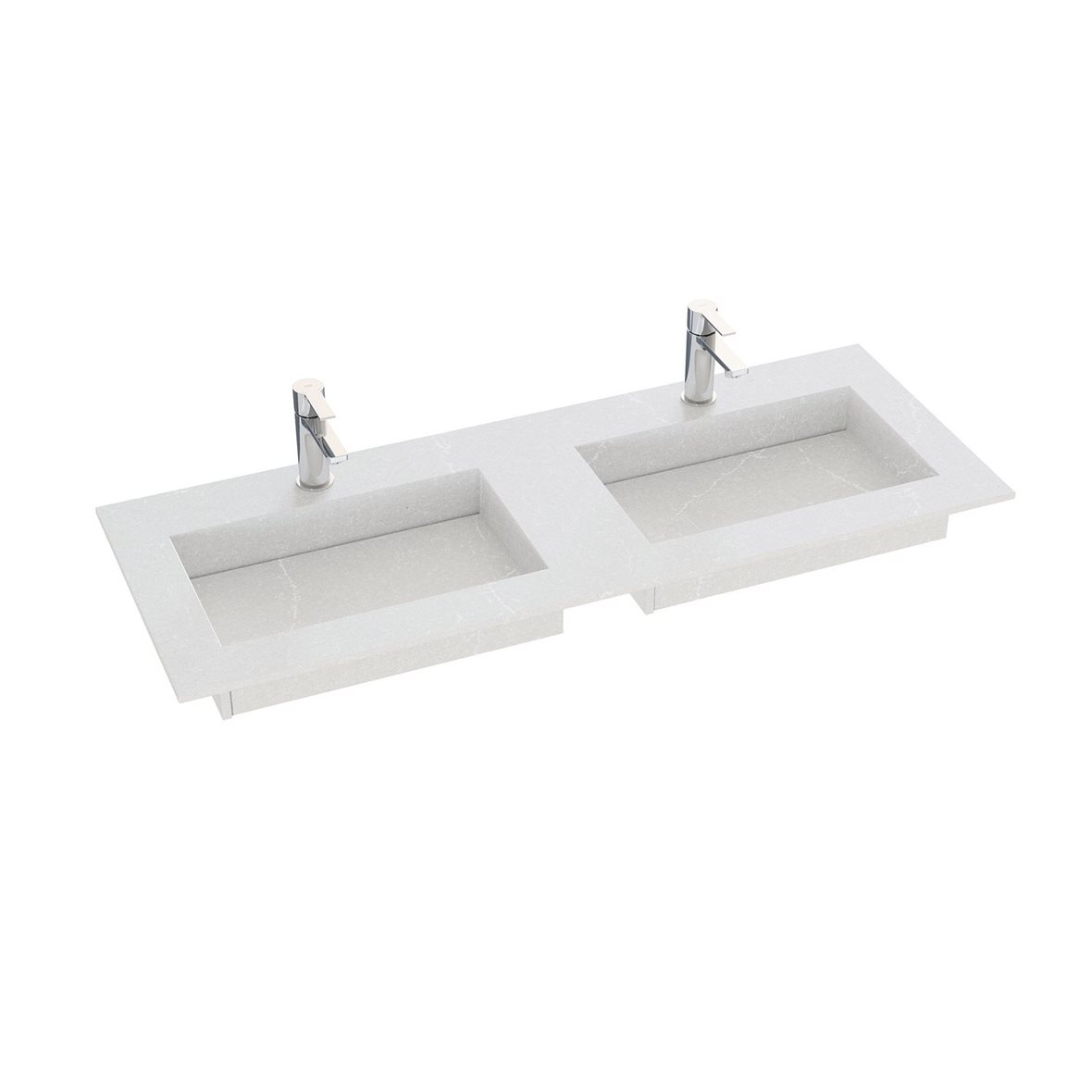 Dansani Luna Angular mittatilaus kalusteallas 160-179X45,5X1,2 cm Desert Silver silestone kaksoisallas matta vaalea harmaa