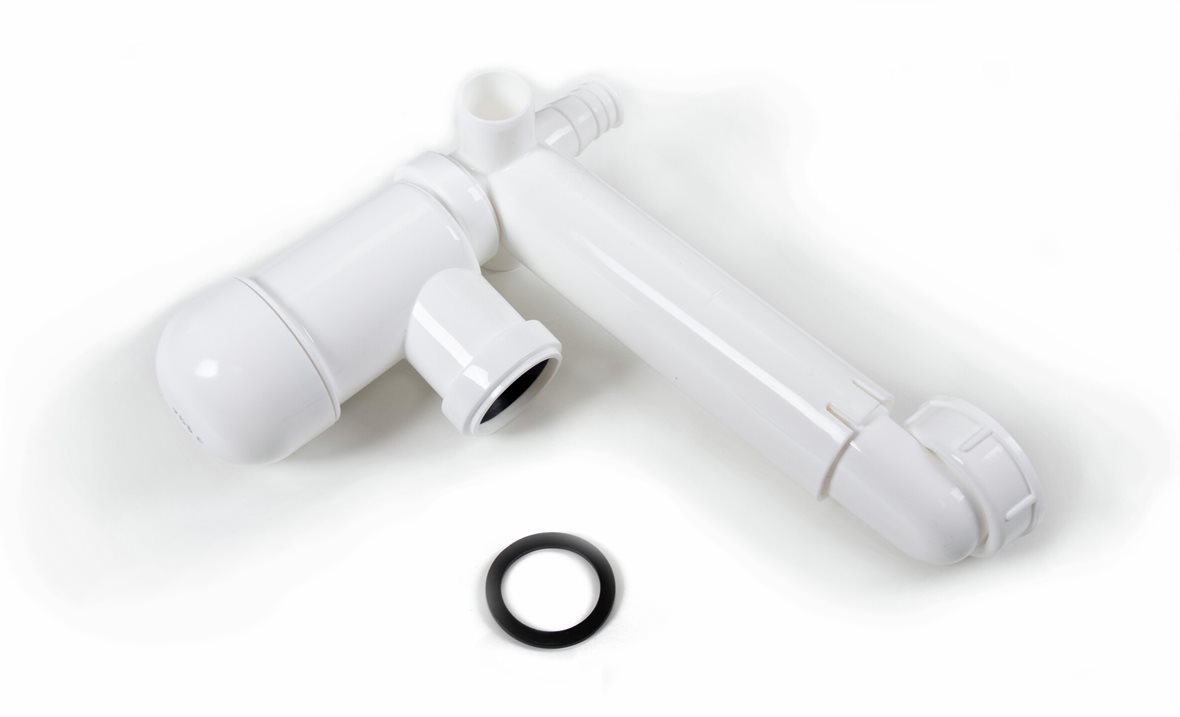 Dansani pesualtaan vesilukko tilaa säästävä Valkoinen 1 1/4"