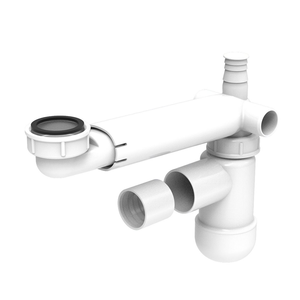 Dansani vesilukko seinään mattavalkoinen