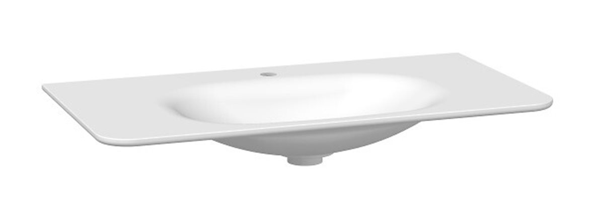 Dansani Curvo Curvo kalusteallas 93X50X1,8 cm valkoinen posliini valkoinen