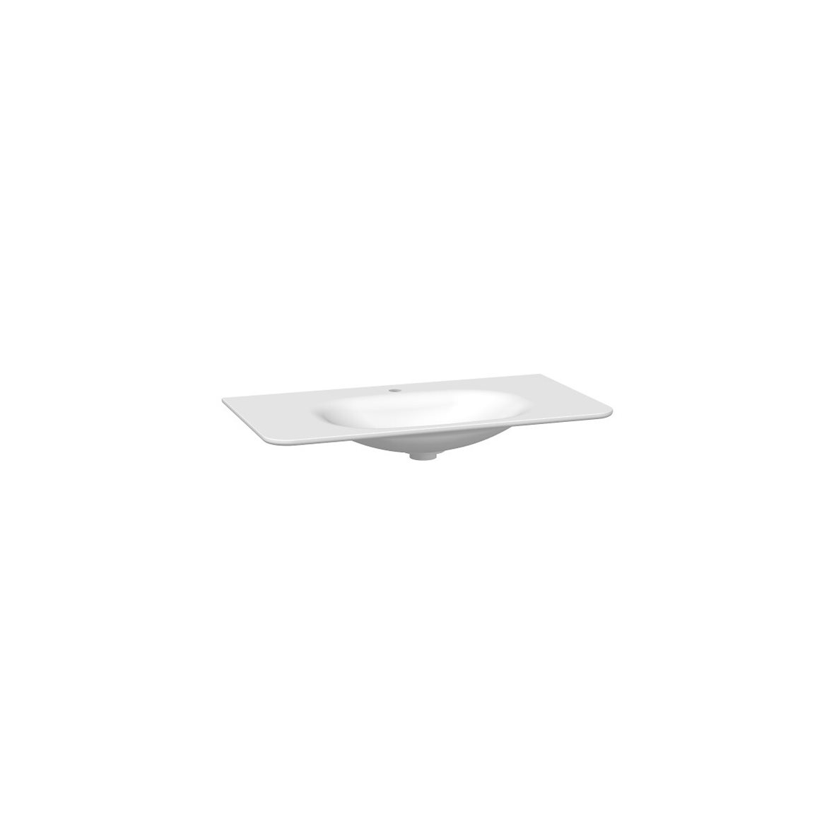 Dansani Curvo Curvo kalusteallas 93X50X1,8 cm valkoinen posliini valkoinen