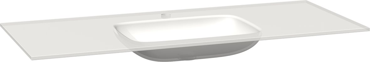 Dansani Calidris Form mittatilaus kalusteallas 180-199X50,5X1,2 cm mattavalkoinen lasi matta vaalea valkoinen