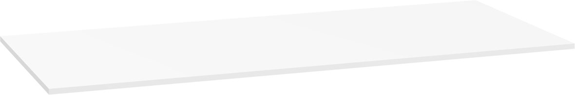 Dansani Calidris Shape taso kalusteen päälle mittatilaus 140-159x1,2x50,5 cm mattavalkoinen solid surface