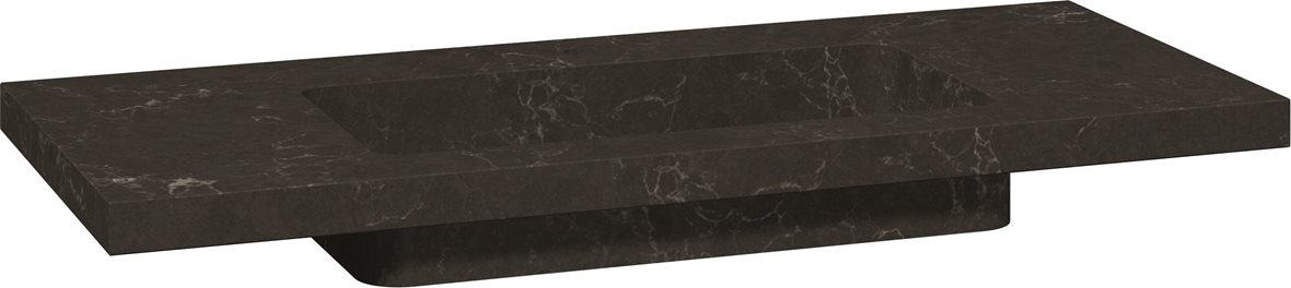 Dansani Calidris Unique mittatilaus kalusteallas 140-159X50,5X5 cm Calypso silestone matta tumma ruskea