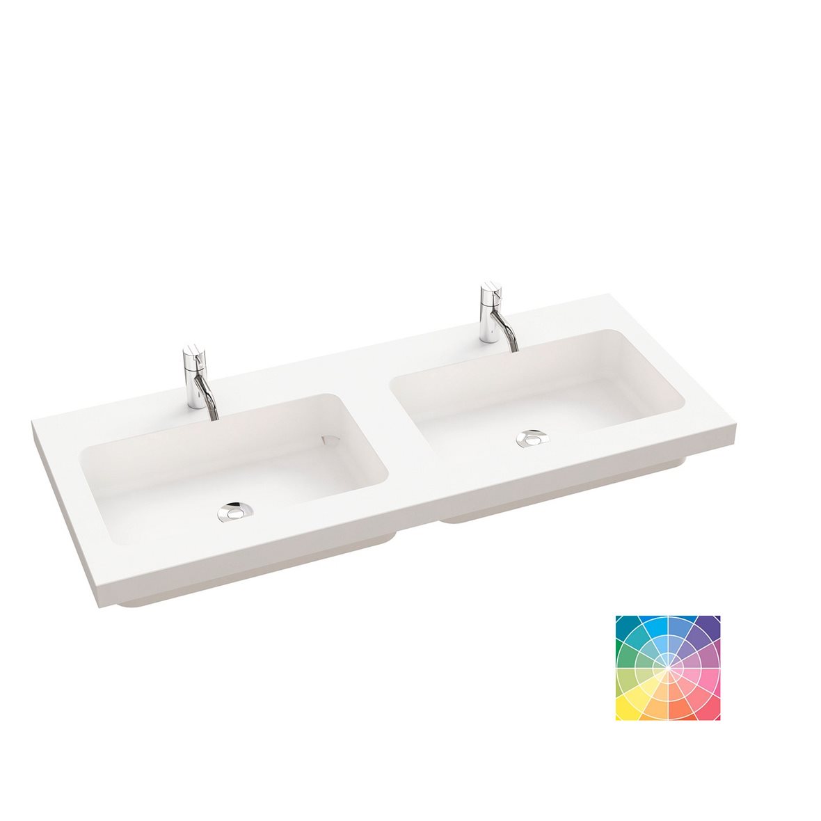 Dansani Calidris Unique kalusteallas 160-179X50,5X5 cm valinnainen silestone/dekton väri HR1 silestone kaksoisallas