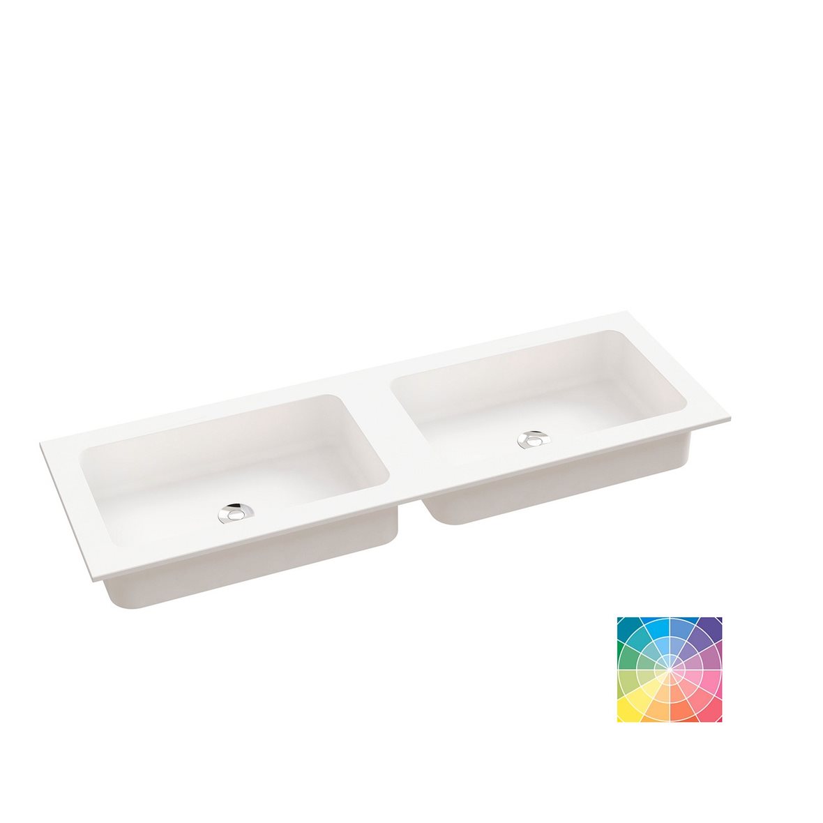 Dansani Calidris Unique kalusteallas 180-199X40,5X1,2 cm valinnainen silestone/dekton väri HR2 silestone kaksoisallas