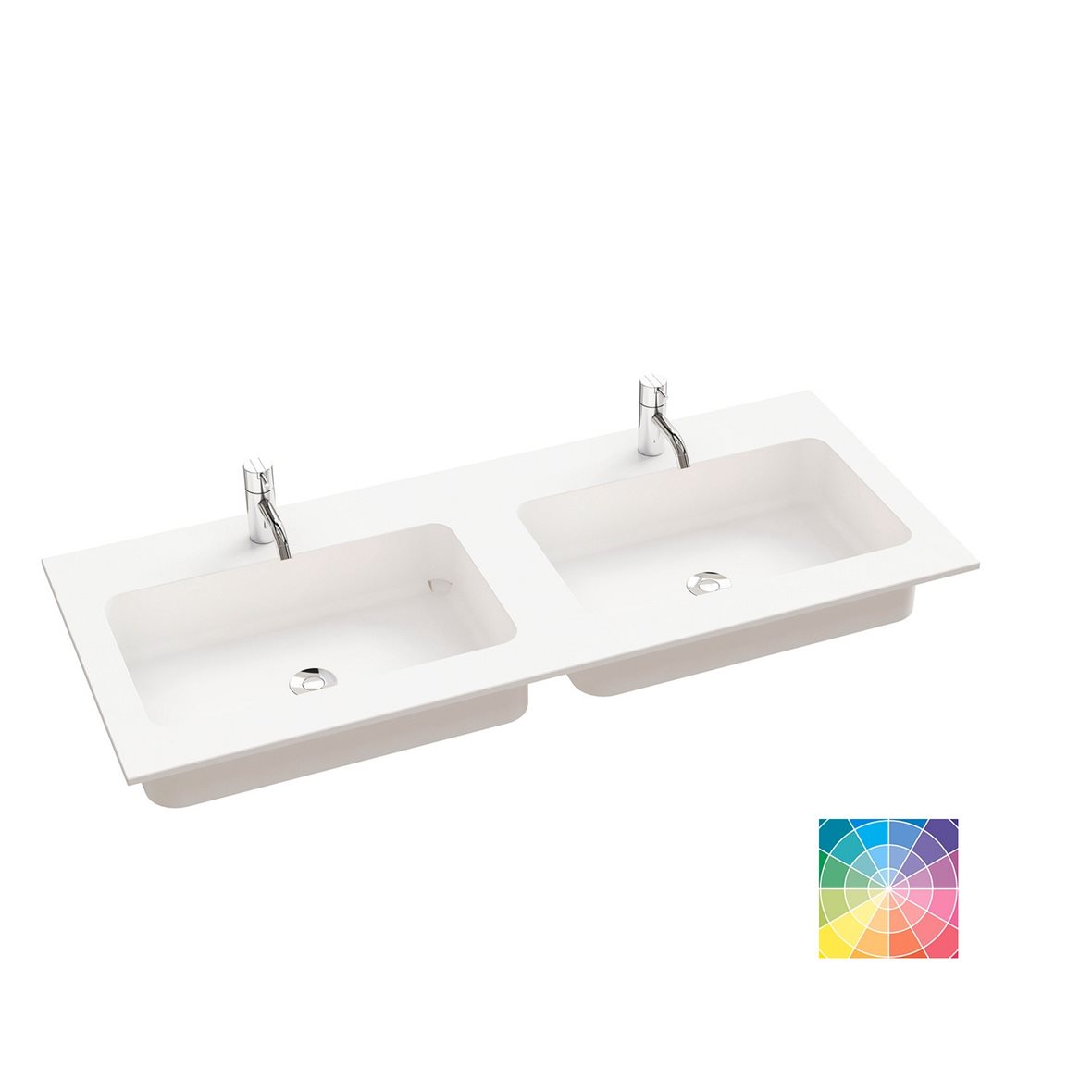 Dansani Calidris Unique kalusteallas 220-240X50,5X1,2 cm valinnainen silestone/dekton väri HR2 silestone kaksoisallas