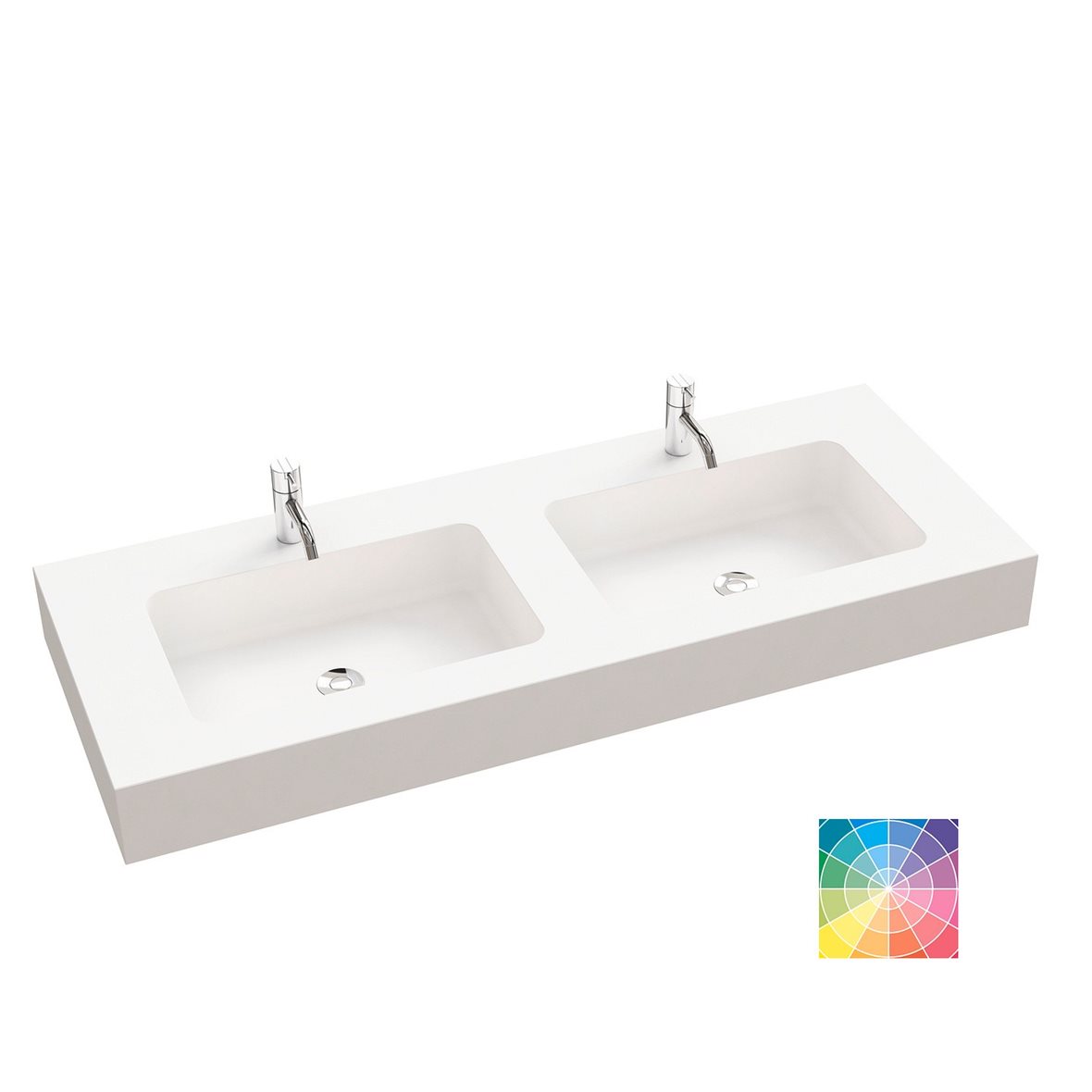 Dansani Calidris Unique kalusteallas 140-159X50,5X12,5 cm valinnainen silestone/dekton väri HR2 silestone kaksoisallas