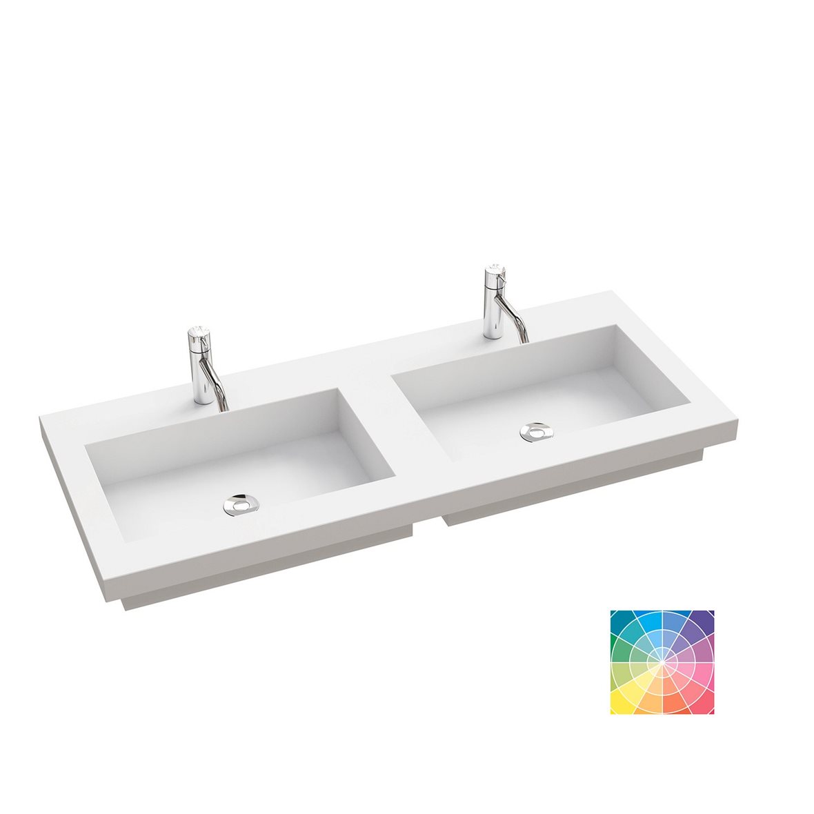 Dansani Calidris Quadra kalusteallas 160-179X50,5X5 cm valinnainen silestone/dekton väri HR1 silestone kaksoisallas