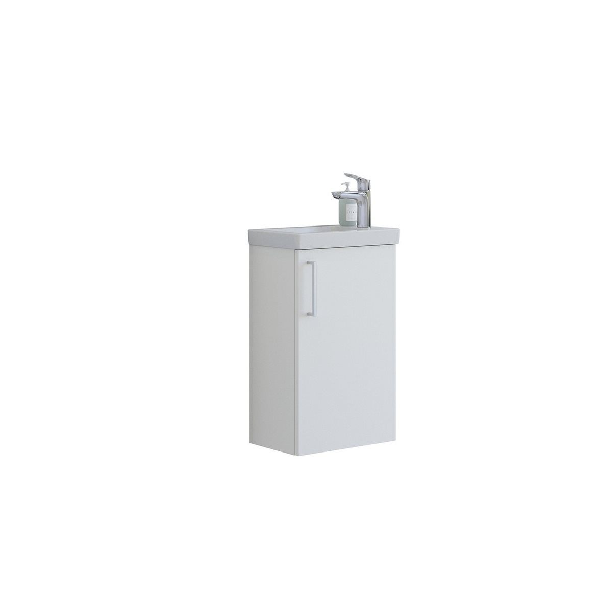 Dansani Veea kalustesetti Micro Larghetto 43x69x27,4 cm mattavalkoinen 1 ovi sisältää vetimet