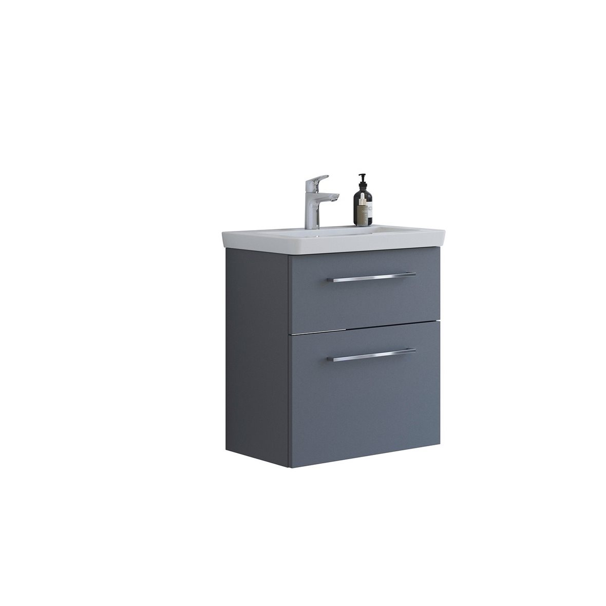 Dansani Veea kalustesetti Mini Larghetto 62,7x69x38,2 cm mattaharmaa 2 ltk sisältää vetimet