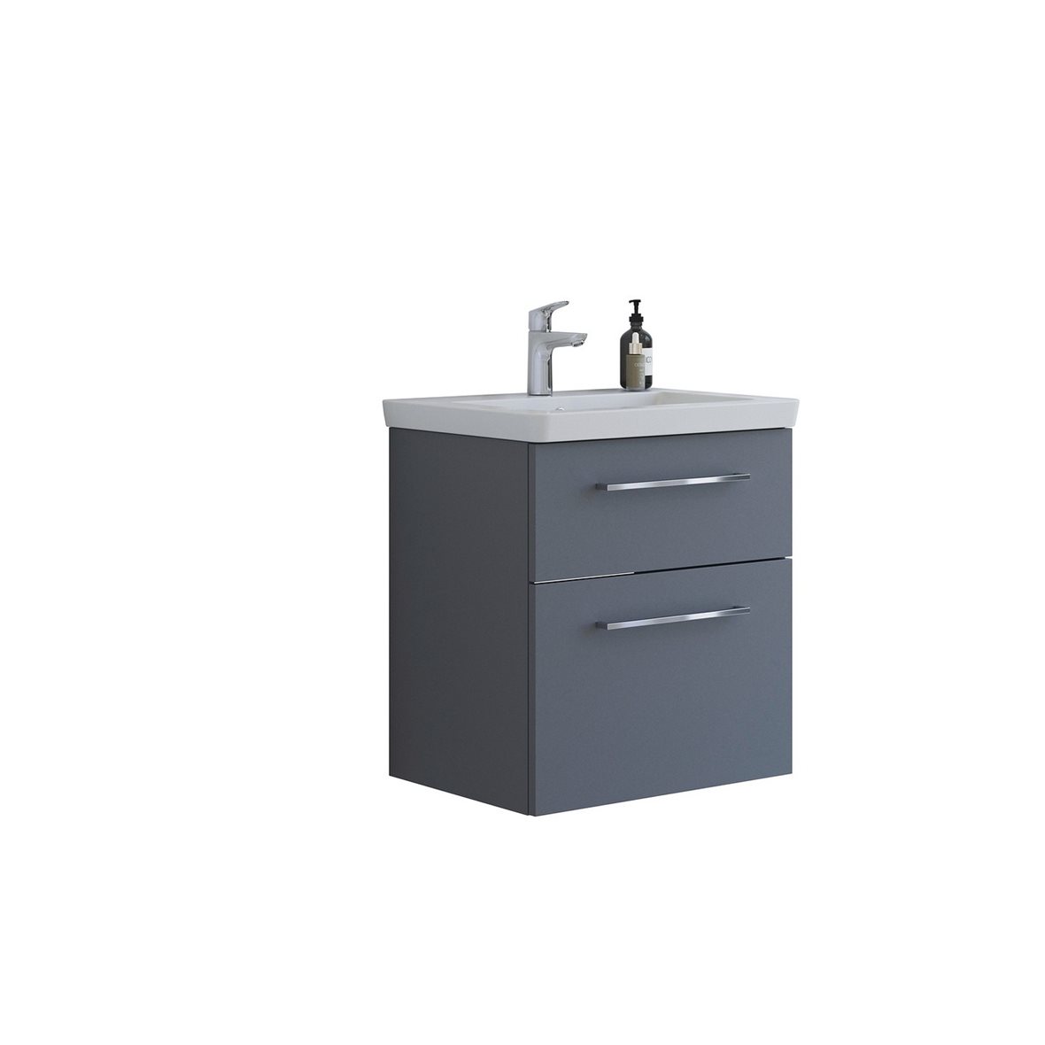 Dansani Veea kalustesetti Larghetto 62,7x69x47,2 cm mattaharmaa 2 ltk sisältää vetimet