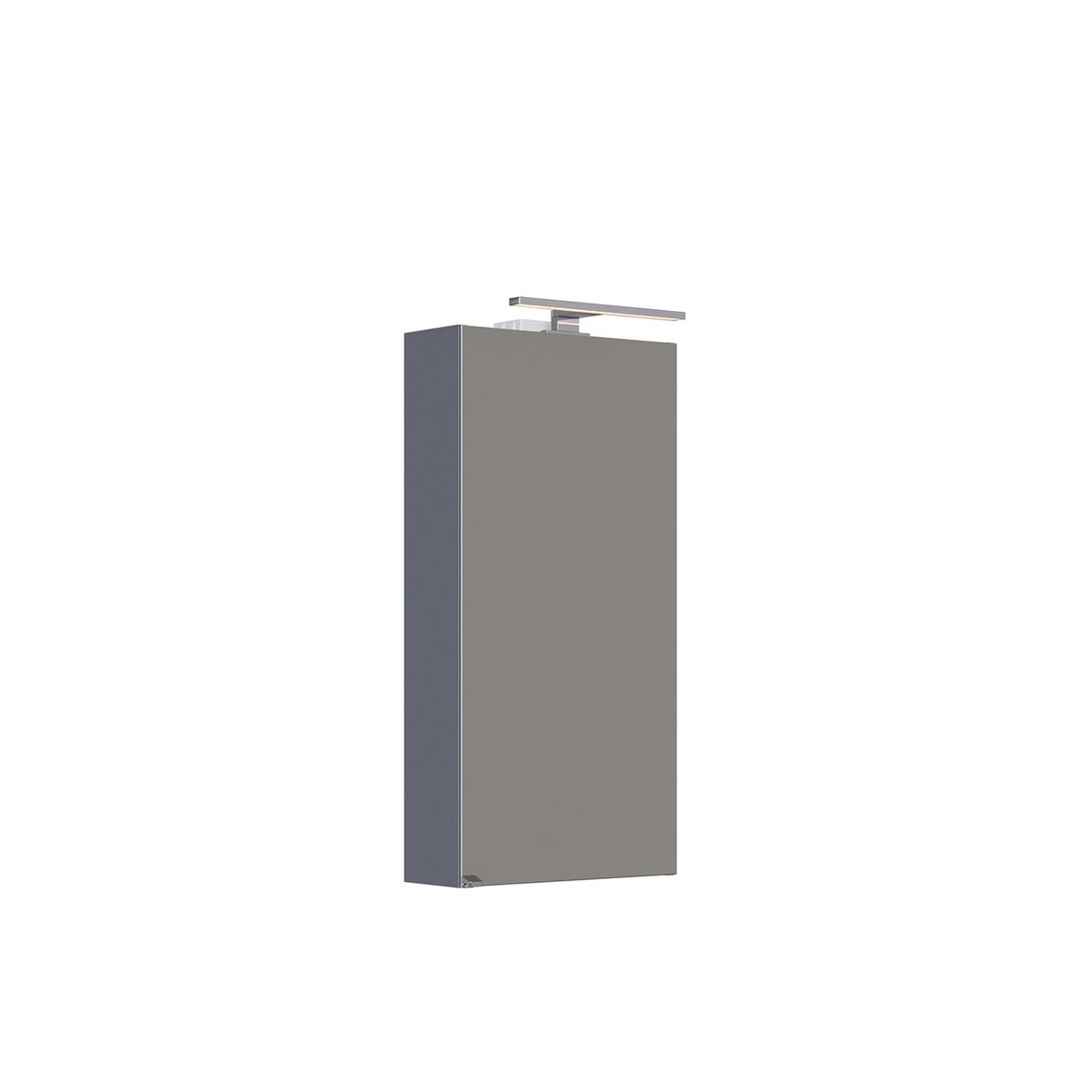 Dansani Veea valaisinpeilikaappi 40x83,5x21,8 cm mattaharmaa 1 ovi päävalaistus pistorasia keskellä kaksoisjohdotus