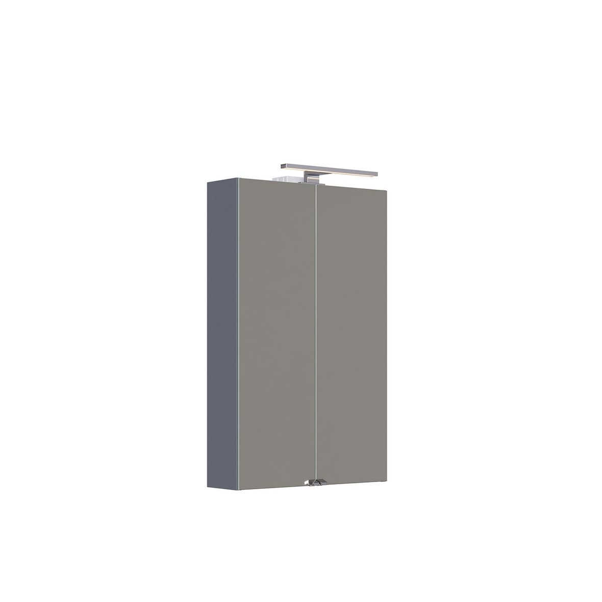 Dansani Veea valaisinpeilikaappi 50x83,5x21,8 cm mattaharmaa 2 ovea päävalaistus pistorasia siirrettävä kaksoisjohdotus