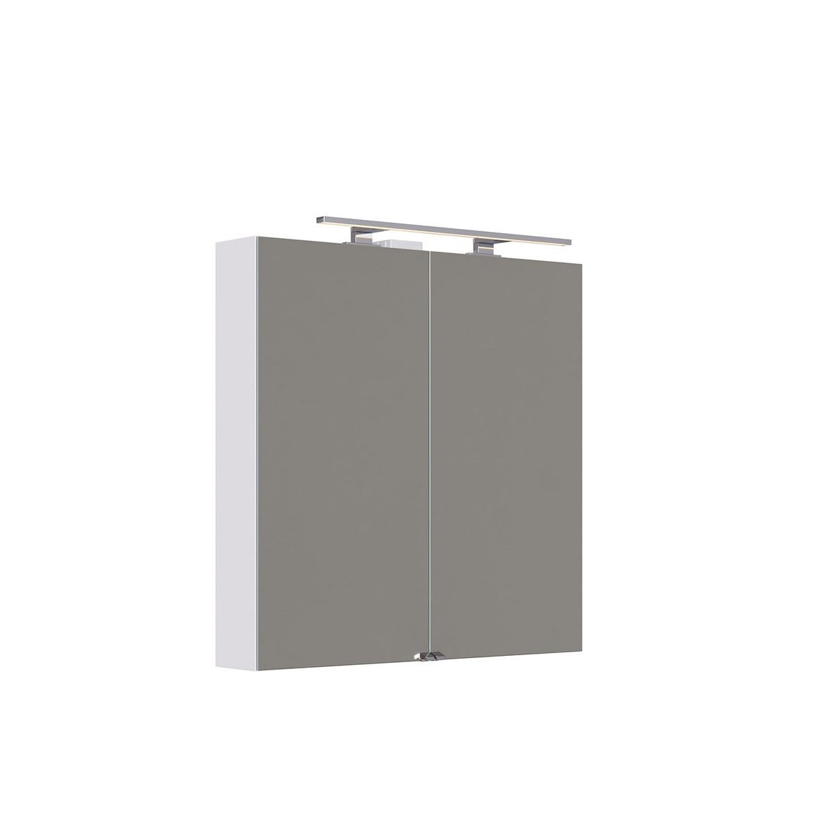 Dansani Veea valaisinpeilikaappi 80x80x14,5 cm mattavalkoinen 2 ovea päävalaistus ilman pistorasiaa