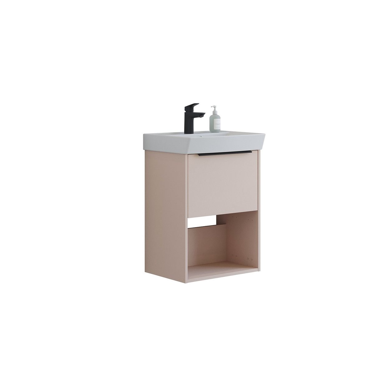 Dansani Mido Classic Pro kalustesetti Cappella 52x72,8x40,5 cm kiiltävä valkoinen+hiekka 1 ltk sisältää vetimet