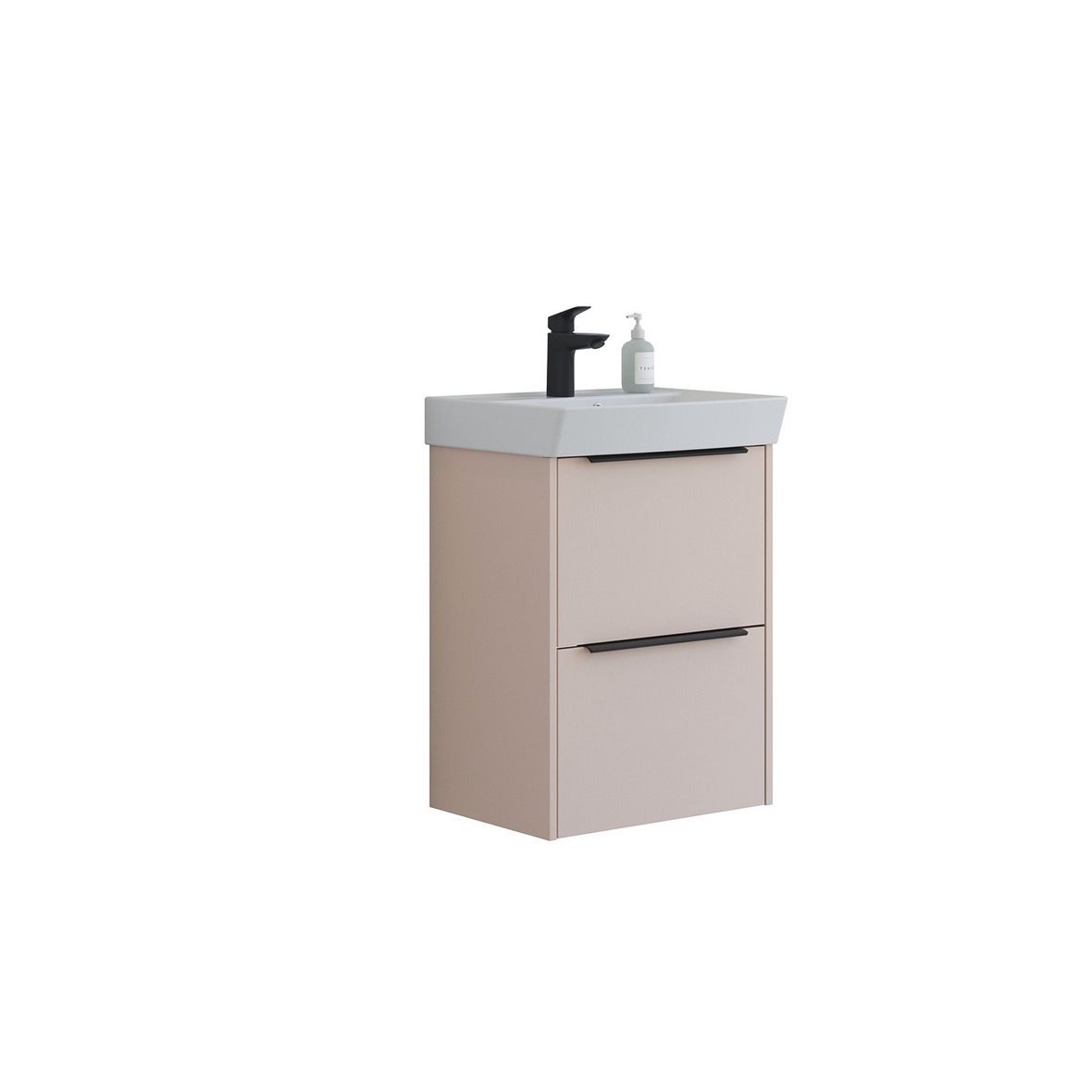 Dansani Mido Classic Pro kalustesetti Cappella 52x72,8x40,5 cm kiiltävä valkoinen+hiekka 2 ltk sisältää vetimet